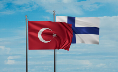 Finland and Turkey flag