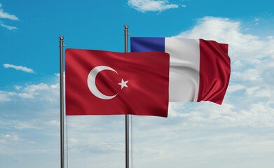 France and Turkey flags