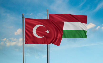 Hungary and Turkey flag