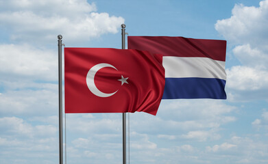 Netherlands and Turkey flag