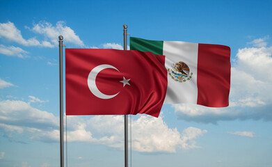 Mexico and Turkey flag