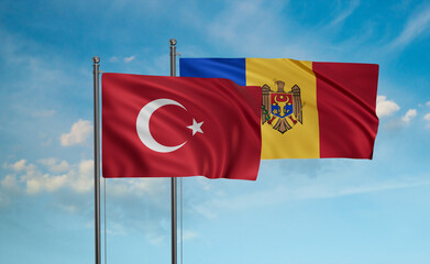 Moldova and Turkey flag