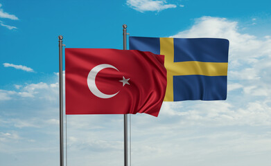 Sweden and Turkey flag