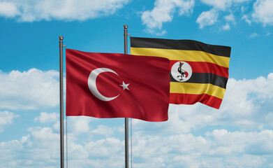 Uganda and Turkey flag
