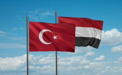Yemen and Turkey flag