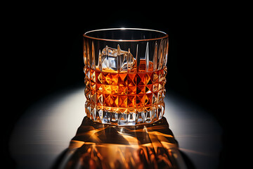 A whisky glass with empty whiskey