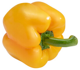Plakat Yellow Sweet Bell pepper isolated on white background. Sweet pepper isolated on a white background PNG file 