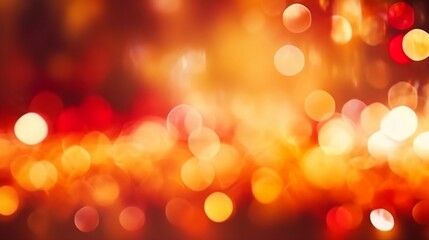 Fototapeta premium Red and orange holiday boke abstract background. Generative AI