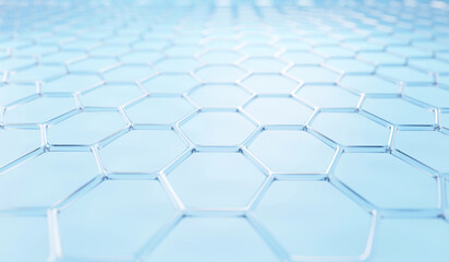 Abstract background hexagons design. science cosmetic technology. concept skin care cosmetics solution. 3d rendering.