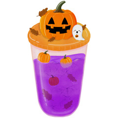 Halloween Coffee Watercolor Png