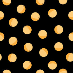 Orange Peach Fruits Digital Paper. Apricots on Black Background.