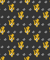 Seamless abstract pattern with repeat leaves 