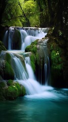 Obraz premium beautiful landscape with a waterfall