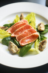 Artichoke salad with salmon