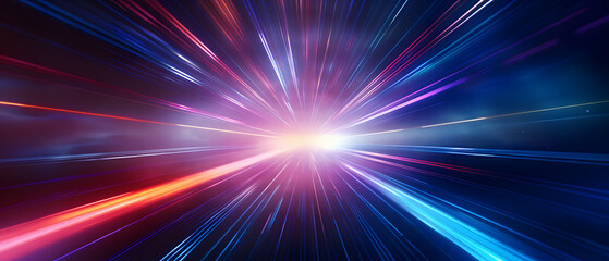 Light speed hyperspace warp background