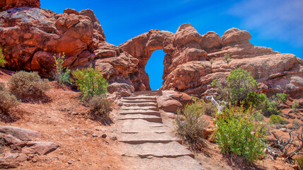 Turret Arch at Arches National Park, Utah in summer season. © jovannig