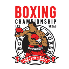 boxing championship vector illustration