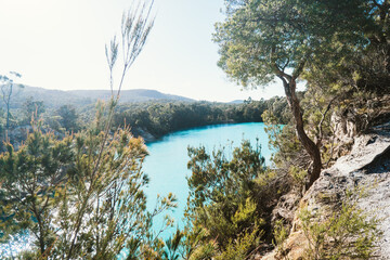 Little Blue Lake, situated in Tasmania's North East, Australia.