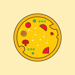 illustration of a pizza