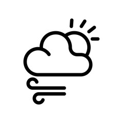weather line icon illustration vector graphic. Simple element illustration vector graphic, suitable for app, websites, and presentations isolated on white background