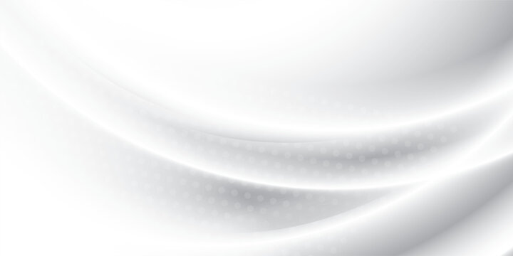 Abstract white and gray color, modern design stripes background with geometric round shape. Vector illustration.