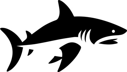 shark fish silhouette icon