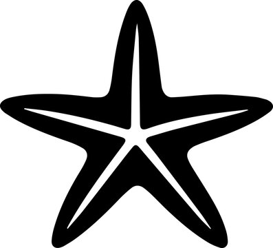 recommend clip art: Starfish silhouette icon