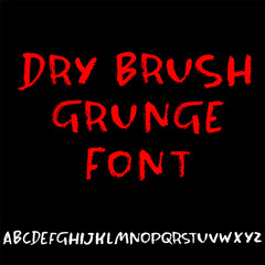 Hand Drawn Dry Brush Font