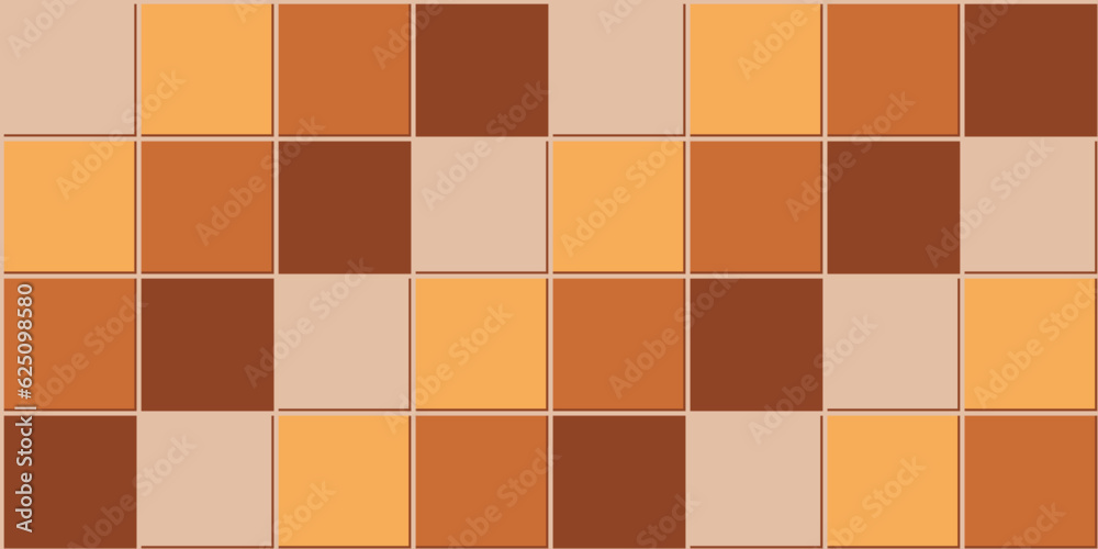 Leinwandbilder brown tiles. vector repeating tile of coffee colors. a pattern that consists of simple square tiles.