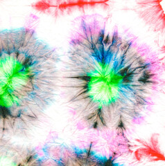 Color Psychedelic Kaleidoscope. Dyed Color