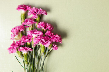 Bouquet pink carnations