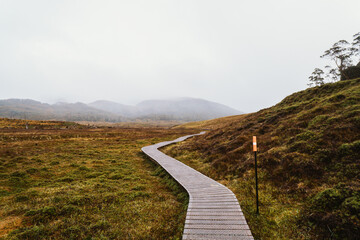 Starting point of Lake Lilla Track towards Wombat Pool at Ronny Creek in Cradle Mountain