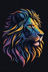 Obraz premium lion head illustration