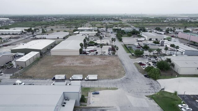 CLOUDY DAY AT MCALLEN PRODUCE TERMINAL MARKET AND DIFFERENT WAREHOUSE NEAR BY AT SOUTH MCALLEN CLOUSE BY HIDALGO INTERNATIONAL BRIDGE