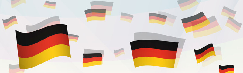 Germany flag-themed abstract design on a banner. Abstract background design with National flags.