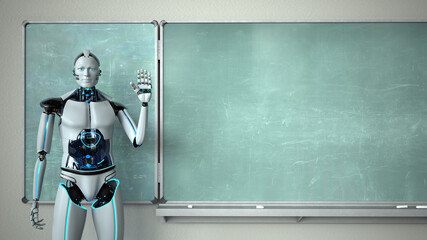 Humanoid Robot Chalkboard Teacher
