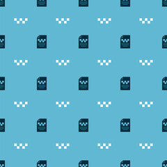 Set Taxi driver license and car roof on seamless pattern. Vector