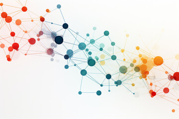 An image of a network of interconnected dots, with varying colors, representing diversity and inclusivity in a community Generative AI