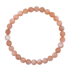 Mineral bracelet, carved on a white background