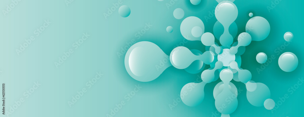 Poster network molecules geometry pattern. vector beautiful technology on color banner background