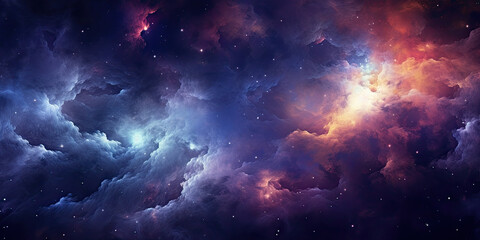 Fototapeta premium Endless universe with stars and galaxies in outer space - Generative AI