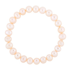 Pearl bracelet, carved on a white background