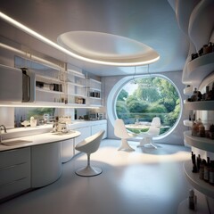 The interior of the future. High-tech