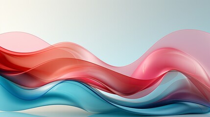 Dynamic Flow: Abstract Modern Background with red and blue Wave-like Shapes