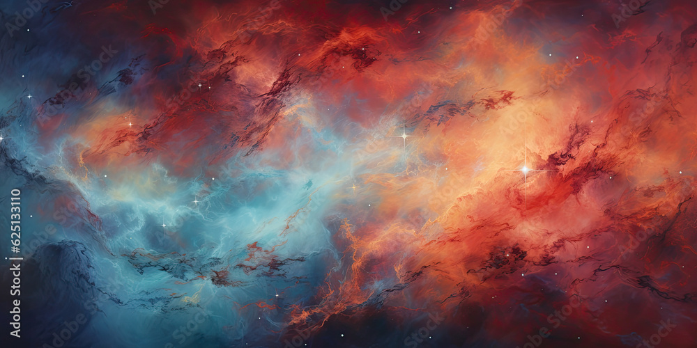 Sticker endless universe with stars and galaxies in outer space - generative ai