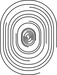 Fototapeta na wymiar macro of fingerprint icon vector illustration. Thumb sign of symbol fingermark black lines