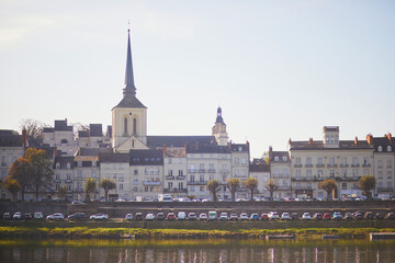 Fototapeta na wymiar Scenic view of Saumur Castle in Saumur, Maine-et-Loire department, France