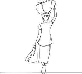 Street food market stalls standing in public park. Cartoon vector illustration of simple line roasted corn seller, cooking noodles, coffee, burgers outdoors. Silhouettes of city.