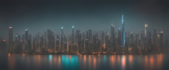 A cinematic shot of a cityscape. Created using generative AI tools.