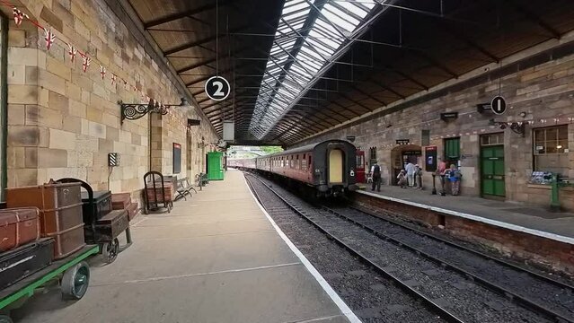 End of the line of the North York Moors railway in Pickering railway station